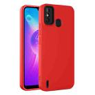 For TECNO Spark 6 Go Eagle Eye Lens Oily Feel TPU + PC Phone Case(Red + Black) - 1