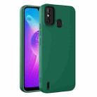 For TECNO Spark 6 Go Eagle Eye Lens Oily Feel TPU + PC Phone Case(Dark Green + Black) - 1