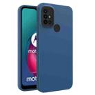 For Motorola Moto G10 / G20 / G30 Eagle Eye Lens Oily Feel TPU + PC Phone Case(Sapphire Blue + Black) - 1