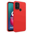 For Motorola Moto G10 / G20 / G30 Eagle Eye Lens Oily Feel TPU + PC Phone Case(Red + Black) - 1