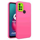 For Motorola Moto G10 / G20 / G30 Eagle Eye Lens Oily Feel TPU + PC Phone Case(Rose Red) - 1