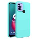 For Motorola Moto G10 / G20 / G30 Eagle Eye Lens Oily Feel TPU + PC Phone Case(Light Green) - 1