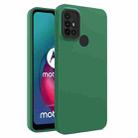 For Motorola Moto G10 / G20 / G30 Eagle Eye Lens Oily Feel TPU + PC Phone Case(Dark Green + Black) - 1