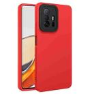 For Xiaomi Mi 11T / 11T Pro Eagle Eye Lens Oily Feel TPU + PC Phone Case(Red + Black) - 1