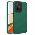 For Xiaomi Mi 11T / 11T Pro Eagle Eye Lens Oily Feel TPU + PC Phone Case(Dark Green + Black) - 1