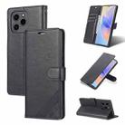 For Honor 60 SE AZNS Sheepskin Texture Flip Leather Phone Case(Black) - 1
