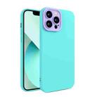 For iPhone 12 Pro Max Eagle Eye Lens Oily Feel TPU + PC Phone Case(Light Green) - 1