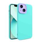 Eagle Eye Lens Oily Feel TPU + PC Phone Case For iPhone 13(Light Green) - 1