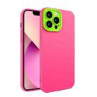 Eagle Eye Lens Oily Feel TPU + PC Phone Case For iPhone 13 Pro Max(Rose Red) - 1