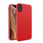 Eagle Eye Lens Oily Feel TPU + PC Phone Case For iPhone XR(Red + Black) - 1