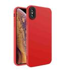Eagle Eye Lens Oily Feel TPU + PC Phone Case For iPhone XS / X(Red + Black) - 1