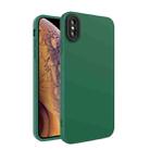 Eagle Eye Lens Oily Feel TPU + PC Phone Case For iPhone XS / X(Dark Green + Black) - 1