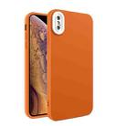 For iPhone XS Max Eagle Eye Lens Oily Feel TPU + PC Phone Case(Brown) - 1