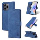 For Honor 60 SE AZNS Skin Feel Calf Texture Horizontal Flip Leather Phone Case(Blue) - 1