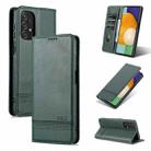 For Samsung Galaxy A23 5G AZNS Magnetic Calf Texture Leather Phone Case(Dark Green) - 1