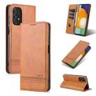 For Samsung Galaxy A23 5G AZNS Magnetic Calf Texture Leather Phone Case(Light Brown) - 1
