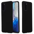 For Galaxy S20+ Solid Color Liquid Silicone Shockproof Full Coverage Protective Case(Black) - 1