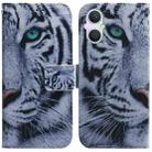 For OPPO A96 5G / Reno7 Z 5G Coloured Drawing Leather Phone Case(Tiger) - 1