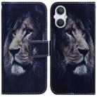 For OPPO A96 5G / Reno7 Z 5G Coloured Drawing Leather Phone Case(Lion) - 1