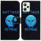 For OPPO Realme C35 Coloured Drawing Leather Phone Case(Anger) - 1