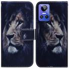 For OPPO Realme GT Neo3 Coloured Drawing Leather Phone Case(Lion) - 1
