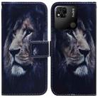 For Xiaomi Redmi 10A Coloured Drawing Leather Phone Case(Lion) - 1