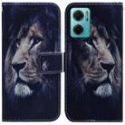 For Xiaomi Redmi Note 11E / Redmi 10 5G Coloured Drawing Leather Phone Case(Lion) - 1