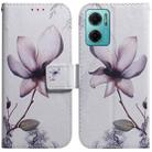 For Xiaomi Redmi Note 11E / Redmi 10 5G Coloured Drawing Leather Phone Case(Magnolia Flower) - 1