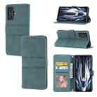 For Xiaomi Redmi K50 Gaming Embossed Striped Magnetic Buckle Horizontal Flip Phone Leather Case(Green) - 1