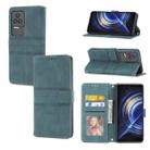 For Xiaomi Redmi K50 Pro Embossed Striped Magnetic Buckle Horizontal Flip Phone Leather Case(Green) - 1