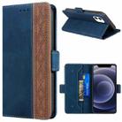 For iPhone 12 mini Stitching Magnetic RFID Leather Case (Royal Blue) - 1