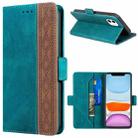 For iPhone 11 Stitching Magnetic RFID Leather Case (Deep Green) - 1