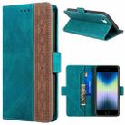 For iPhone SE 2022 / SE 2020 / 8 / 7 Stitching Magnetic RFID Leather Case(Deep Green) - 1