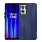 For OnePlus Nord CE 2 5G Yellow Cow Texture PU Phone Case(Blue) - 1