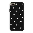 For iPhone 8 Plus / 7 Plus Multiple Love-hearts Pattern Colorful Frosted TPU Phone Protective Case(Black) - 1