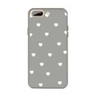 For iPhone 8 Plus / 7 Plus Multiple Love-hearts Pattern Colorful Frosted TPU Phone Protective Case(Gray) - 1