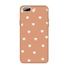 For iPhone 8 Plus / 7 Plus Multiple Love-hearts Pattern Colorful Frosted TPU Phone Protective Case(Coral Orange) - 1