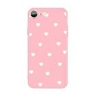 For iPhone SE 2022 / SE 2020 / 8 / 7 Multiple Love-hearts Pattern Colorful Frosted TPU Phone Protective Case(Pink) - 1