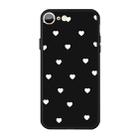 For iPhone SE 2022 / SE 2020 / 8 / 7 Multiple Love-hearts Pattern Colorful Frosted TPU Phone Protective Case(Black) - 1