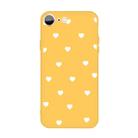 For iPhone SE 2022 / SE 2020 / 8 / 7 Multiple Love-hearts Pattern Colorful Frosted TPU Phone Protective Case(Yellow) - 1