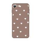 For iPhone SE 2022 / SE 2020 / 8 / 7 Multiple Love-hearts Pattern Colorful Frosted TPU Phone Protective Case(Khaki) - 1
