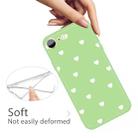 For iPhone SE 2022 / SE 2020 / 8 / 7 Multiple Love-hearts Pattern Colorful Frosted TPU Phone Protective Case(Green) - 4