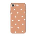 For iPhone SE 2022 / SE 2020 / 8 / 7 Multiple Love-hearts Pattern Colorful Frosted TPU Phone Protective Case(Coral Orange) - 1