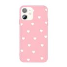 For iPhone 11 Multiple Love-hearts Pattern Colorful Frosted TPU Phone Protective Case(Pink) - 1