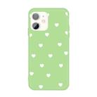 For iPhone 11 Multiple Love-hearts Pattern Colorful Frosted TPU Phone Protective Case(Green) - 1