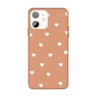 For iPhone 11 Multiple Love-hearts Pattern Colorful Frosted TPU Phone Protective Case(Coral Orange) - 1