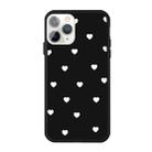 For iPhone 11 Pro Multiple Love-hearts Pattern Colorful Frosted TPU Phone Protective Case(Black) - 1