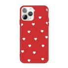 For iPhone 11 Pro Multiple Love-hearts Pattern Colorful Frosted TPU Phone Protective Case(Red) - 1