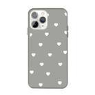 For iPhone 11 Pro Multiple Love-hearts Pattern Colorful Frosted TPU Phone Protective Case(Gray) - 1