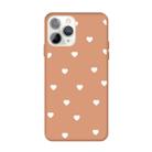 For iPhone 11 Pro Max Multiple Love-hearts Pattern Colorful Frosted TPU Phone Protective Case(Coral Orange) - 1